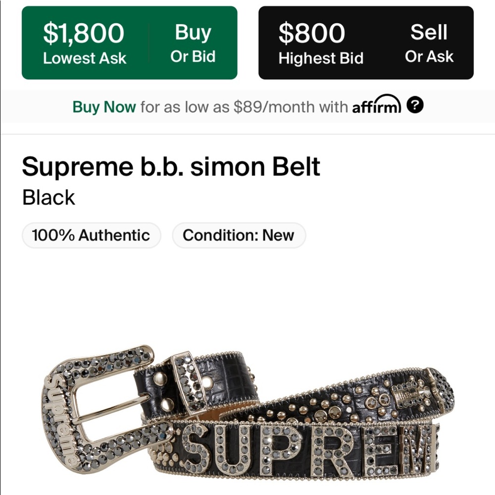 BB SIMON X SUPREME BELT